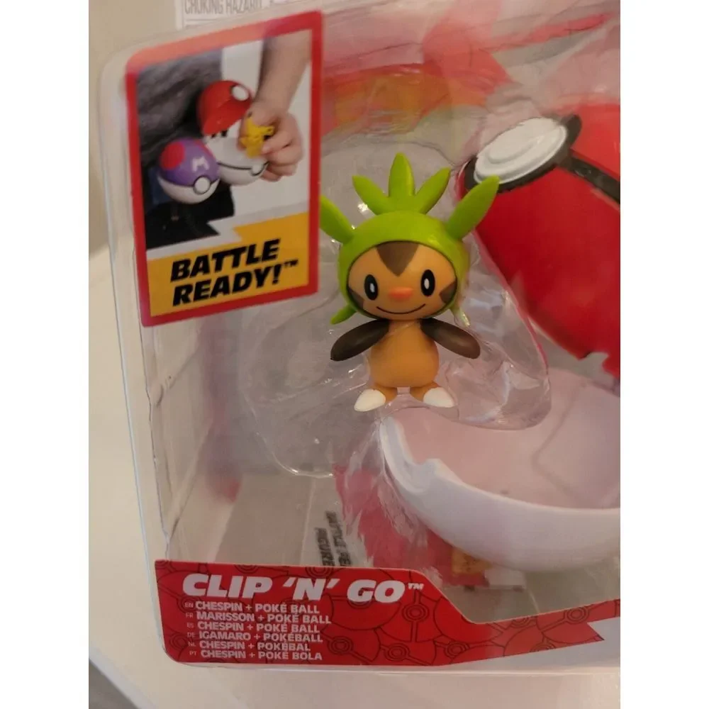 Pokemon Clip 'N' Go CHESPIN‎ and Poke Ball Mini Action Figure Toy